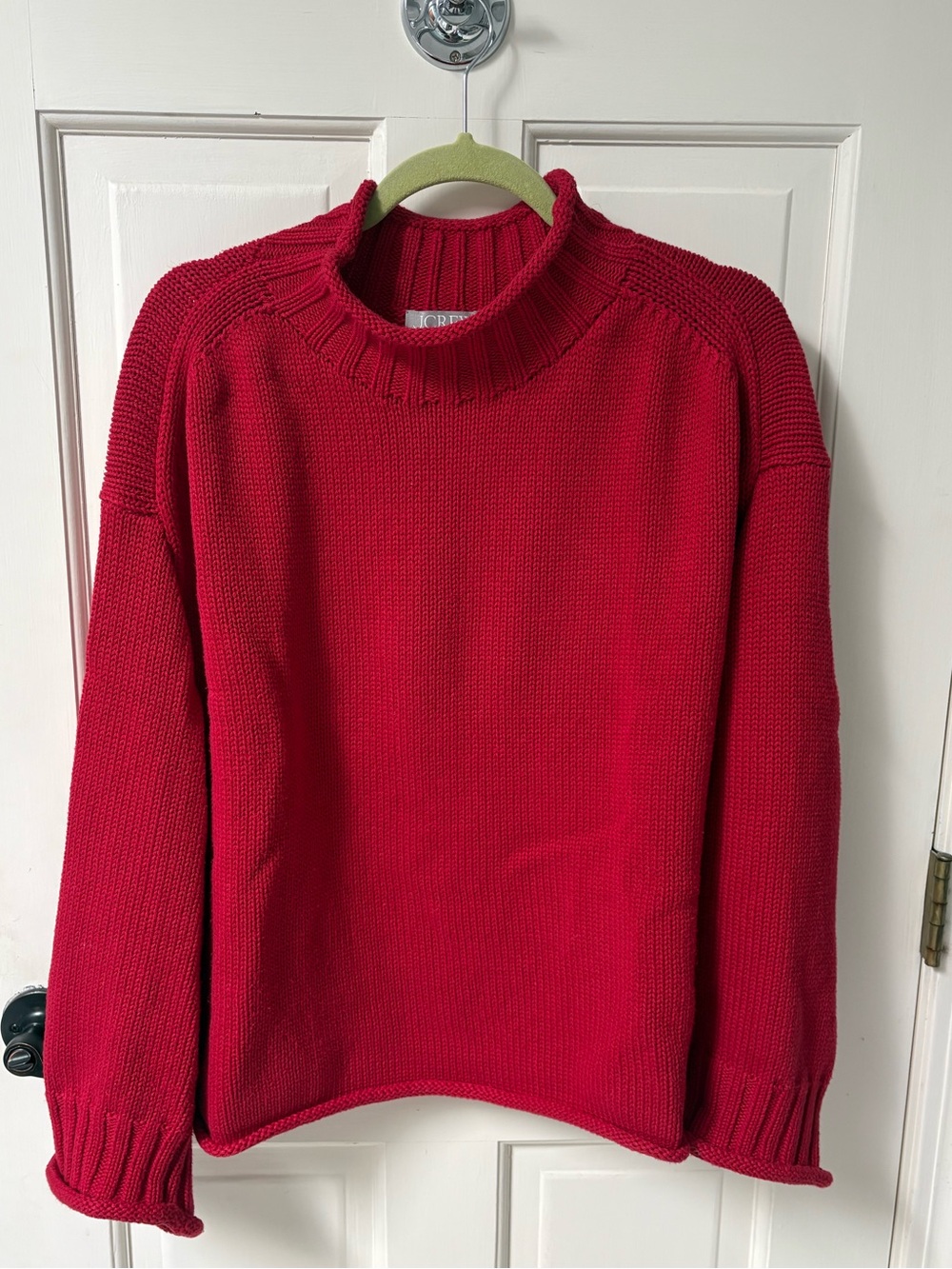 J.Crew red 2025 Rollneck Sweater M - Picture 6 of 8